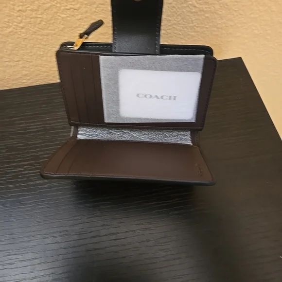 Coach Medium Corner Zip Wallet With Cherry Print - Picture 10 of 14